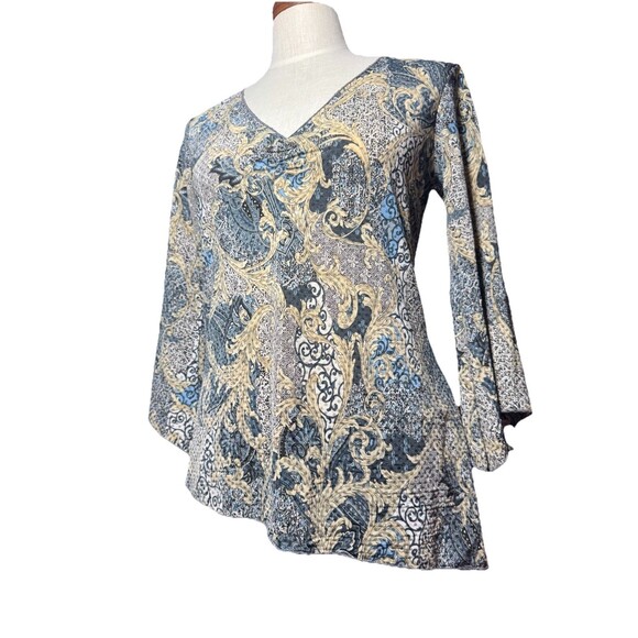 Y2K Teenie Weenie Whimsical Top Sparkle Asymmetrical Hippie 90s 2000s - Picture 4 of 5